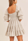 Gingham Babydoll Dress 703-1-Outfit