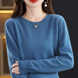 Fongt Women's Fall / Winter 2023 New Loose Knit Women's Top With A Sweater Soft Waxy Sweater-Outfit