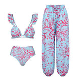 2025 New Swimsuit Two Sets Of Holiday Bikini Beach Sexy Bikini Conjoined Conservative Swimsuit