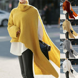 Fongt Autumn And Winter New Women's Long Sleeve Turtleneck Sweater Knit Jumper Loose