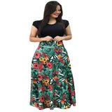Summer Digital Temperament Commute Multicolor Printing Round Neck Long Sleeve Short