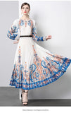 Fongt New Women's Dress Dress Oversized Dress Print 100 Folds T-Shirt With T-Shirt Holiday Casual Dress
