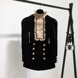 Long Sleeve Outfits Korean Casual Sets Elegant Vintage Turtleneck Velvet Top And Shorts Two Pieces Sets 2021 Women