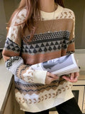 Vintage Jacquard Knit Sweater-Outfit