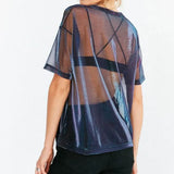 Fongt New Laser Mesh Short Sleeve T-Shirt For