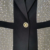 Fongt 2025 Hot Star Temperament Lyze Small Lattice Platter Trouser Suit Two Sets