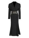 Temperament Famous Wind Fish Tail Hem Jacket 2025 New Heavy Industry Waist Seal Design Slim Thin Robe