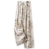 Fongt High-End Cotton Pyjamas Ladies Summer Thin Artificial Silk Home Leisure Long Trousers Straight Can Be Worn Outside