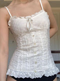 vintage camisole with buttons and embroidered