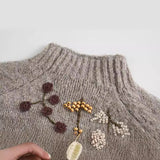 Autumn New Beaded Sweaters With Loose Semi-High Necks 01957101706-Outfit
