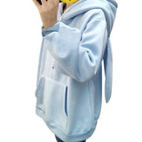 Cute Bunny Printed Girl Hoodie Casual Long Sleeve Sweatshirt Pullover Ears Plus Size Top Sweatershirt Hot