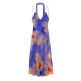 Fongt Homemade New Women's Clothing Printed Long Scarf Dress 8031/364