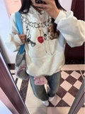 Charms Chain Printed Hoddie-Outfit