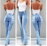 Washed Street Elastic Pants Wide-leg