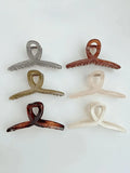 Large Morandi Color Hair Claw Clip-Outfit