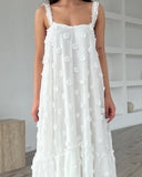 Fashion Three-Dimensional Flowers Swing Cake Dress 2025 Spring And Summer