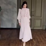 Fongt New Women's Temperament Elegant Irregular Thin Splicing Dress