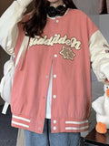 Vintage Embroidery Varsity Jacket-Outfit
