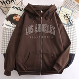 Fongt New Zipper Hoodie Los Angeles California Coat Top
