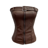 Real Shooting Spice Girls High-End Pu Leather Tector Locomotive Wind Wrapped Bra Vest Sleeveless Top Tide