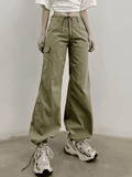 Straight Leg Pocket Cargo Pants-Outfit
