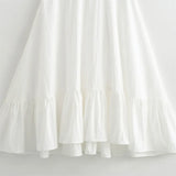 Fongt New Women's Fashion Folding Layer Decoration Of The Silk Sleeveless Sleeved Dress Is Thin