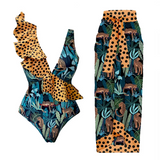 Sexy Fashion One Piece Swimsuit Solid 3D Flower Summer Women Swimwear Beachwear Summer Luxury Monokini Bathing Suit-Outfit