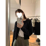 Fongt Women's Coat In The Spring And Autumn With The College Style Gray Knitted Shirt Small Short