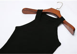 Women Slim Knitting Halter Camisole Tops Female Bodycon Knitted Tanks Sleeveless Basic Solid T shirts 8017-Outfit