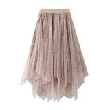 Fongt Peng Star Yarn Skirt Autumn 2025 New Korean Version Of Irregular Velvet Skirt In The Long Female 0310