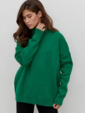 Women Turtleneck Sweater Knitted Oversized 2022 Autumn Winter Thick Warm Pullover Tops Ladies Casual Loose Female Pull