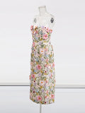 Fashion Heavy Industry Dress Women 2025 Summer New Temperament Elegant Wind Flowers Embroidery Design Long Bag Of Hip
