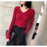 Fongt Long Sleeves Of The Jacket Lady With A Sweater In The Women's Autumn And Winter Blouse Multi-Colored Knitted