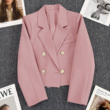 Fongt Jade Green Suit Jacket Female Autumn 2024 New Small Person Temperament Casual Versatile Small Suit Woman-Outfit
