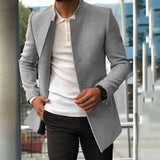 Fongt Men's Casual Men's Coat Autumn And Winter New Trend Men's Solid Color Repair This Coat
