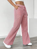 Fongt New Striped Trousers Casual Street Fashion Loose Broad-Legged Women