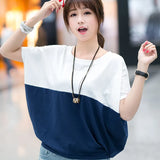 Fongt Summer Korean Version Plus Size Women's Loose Bat Shirt Student Women's Short Sleeve T-Shirt Fat Mm Summer T-Shirt