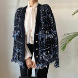 Fongt Knitted Tu-Song Brooch Mixed Small Scented Sweater Knitted Jacket For Autumn/Winter 2025