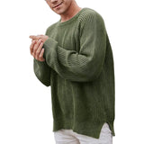 Fongt And Winter New Fashion Men's Solid Color Long Sleeve Round Collar Jumper Sweater Men's