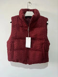Cable Knit Zipper Puffer Vest-Outfit