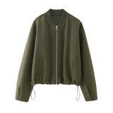 Fongt 2023 New Women's Fashion Casual Card Buckle Soft Pilot Jacket 5070641-Outfit