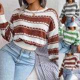 Wind Shooting 2025 Autumn And Winter Fashion Bumpy Long-Sleeved Knitted Sweater Women's