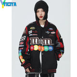 Bomber Woman Varsity Jacket Long Sleeves American Letter Embroidered Baseball Jacket 2022 Women's Winter Coats
