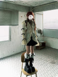 Aesthetics Lace Shirt Grunge Gothic Irregular Blouses Fairy Harajuku Bandage Vintage Lolita Clothes Mall Goth-Outfit