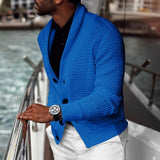Fongt Fashion Autumn And Winter Men's Cardigan Pure Color Fashion Casual Slim Knit Cardigan Sweater