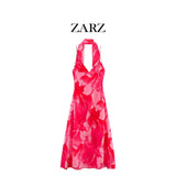 Fongt Homemade New Women's Fashionable Thin Scarf Printed Long Dress 3322307