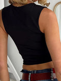 Form-Fitting Cropped Tank Top-Outfit