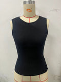 Fongt Knit Vest Female 2024 Summer New Solid Color Slim Inner Matching Top-Outfit