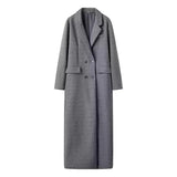 Fongt Women's Explosive Buttons Long Hair Coat