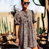 Fongt New Women's Clothing With A Long Solid Shirt Dress